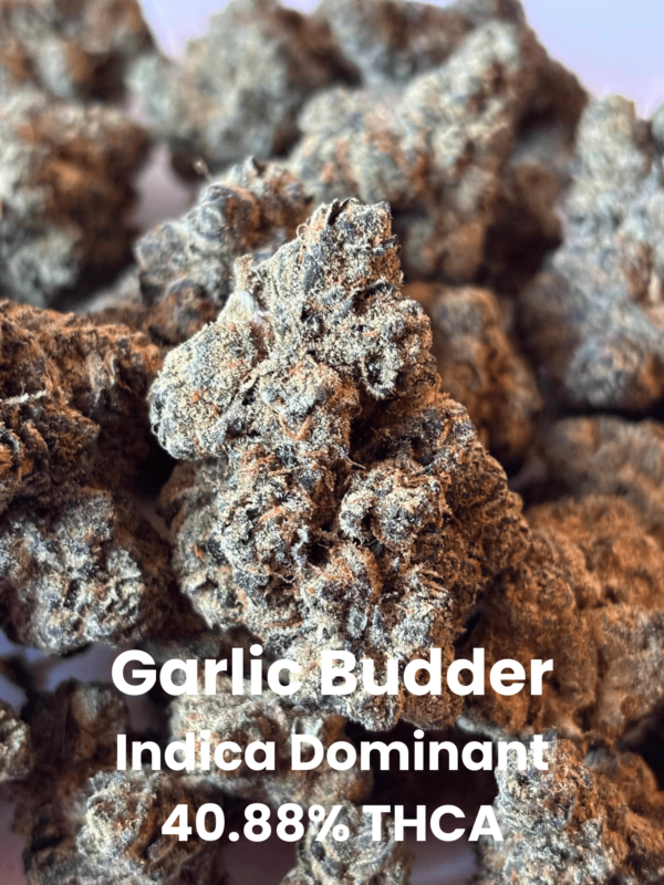 Garlic Budder Indica Dominant 40.88% THCA (1) Garlic Budder THCA Flower