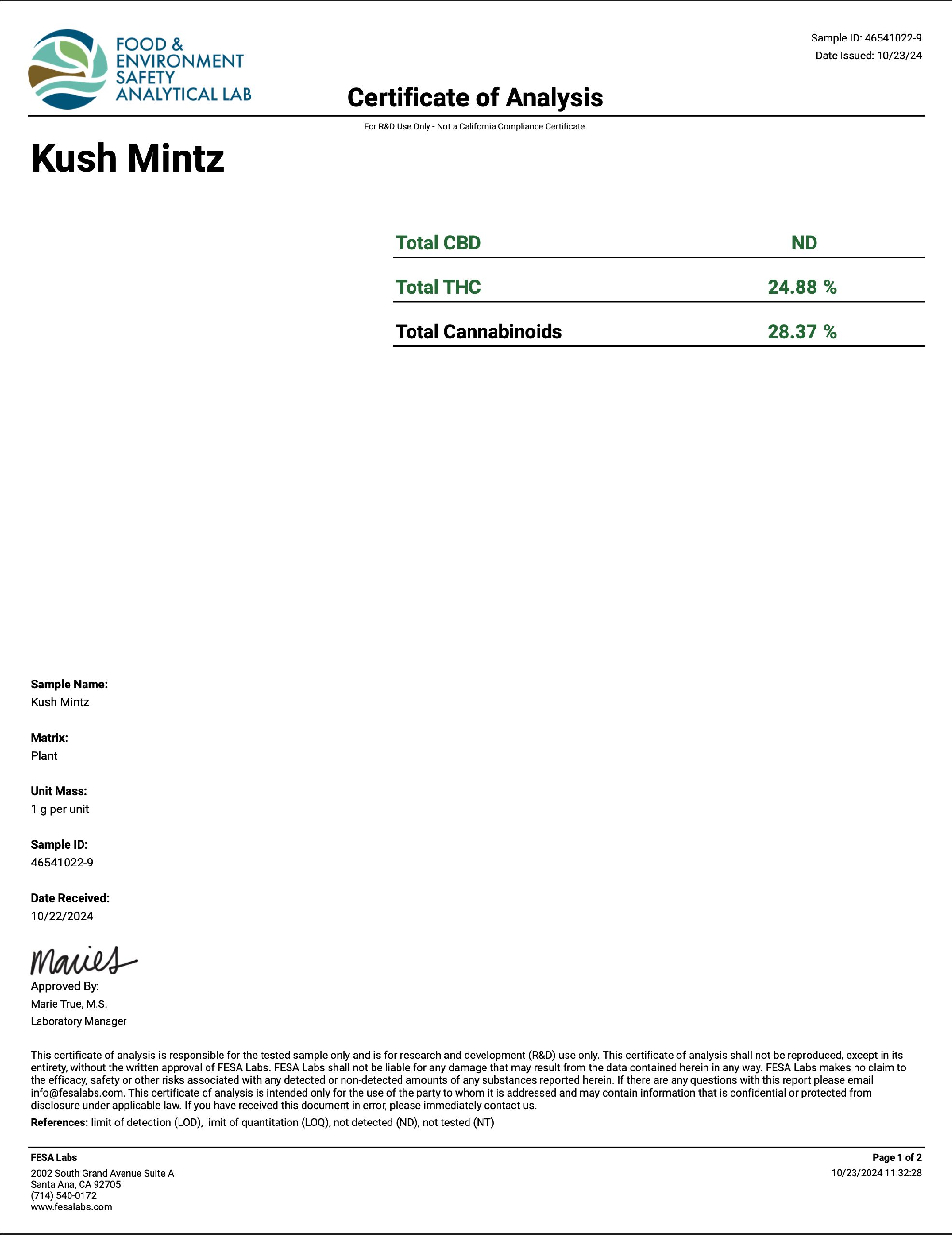 Kush Mintz THCA Flower