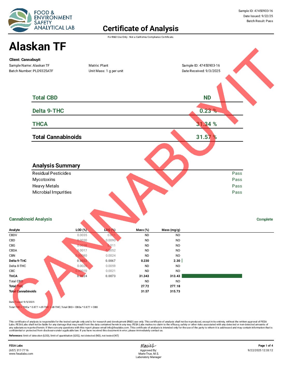 Alaskan Thunder Fuck THCA Flower